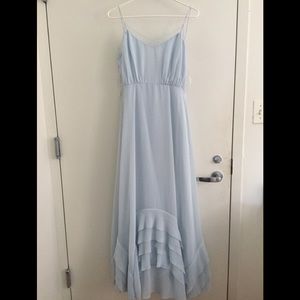 BHLDN Watters light blue bridesmaid dress